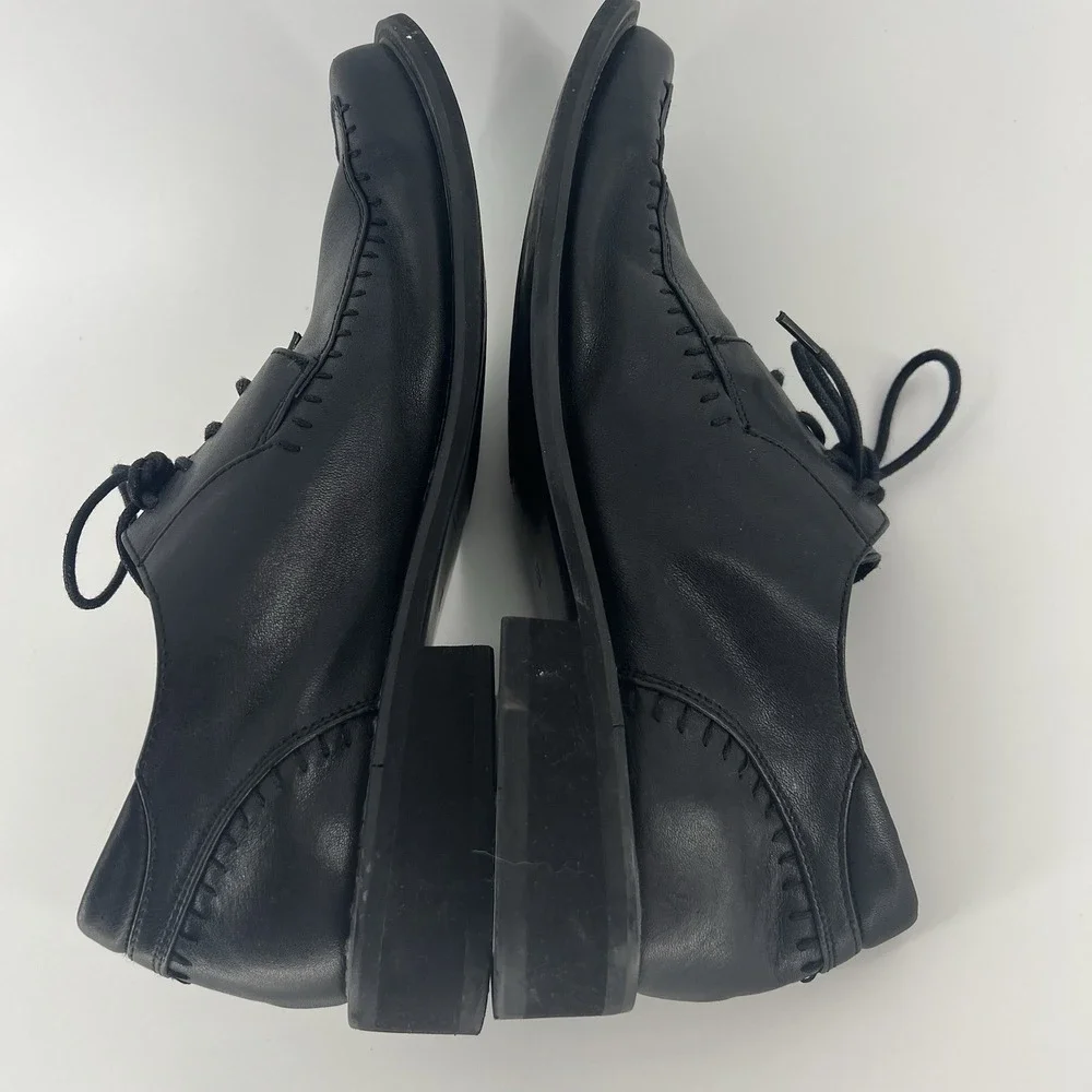 Giorgio Venturi‎ Men's Leather Shoes Size 8.5 Black Oxfords Dress Or Casual Soft
